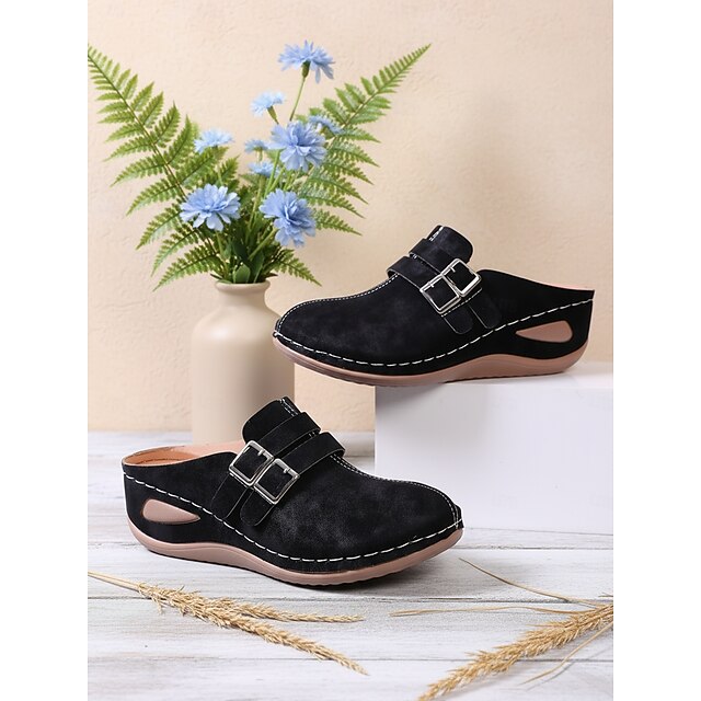 Women's Blue Slip-On Comfort Clogs – Soft Sole Casual Shoes for Home