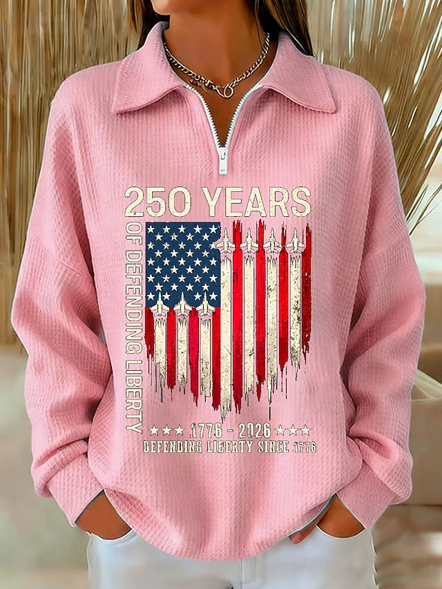 🔥LAST DAY 60% OFF🔥 Women's Patriotic-Themed Pullover for the 250th Anniversary of American Independence