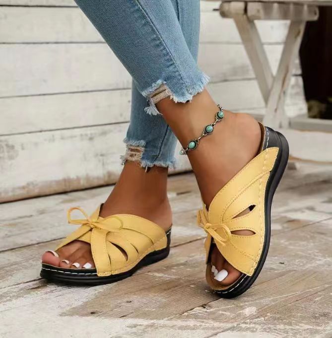 🔥Women Vintage Premium Orthopedic Open Toe Summer Wedges Platform Sandals