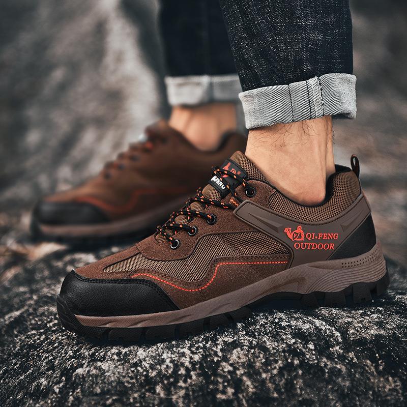 Men's Comfy Lightweight Waterproof Breathable Hiking Shoes Orthopedic Support Sneakers for Foot Pain