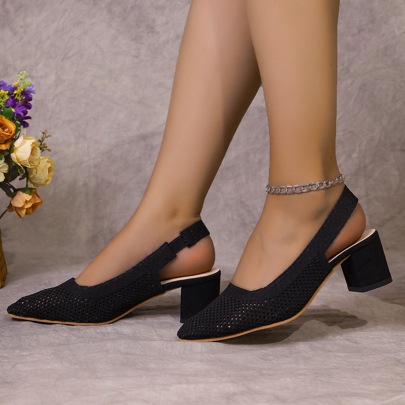 🔥LAST DAY 50% OFF-Breathable High-Heel Slipper Sandals for Women