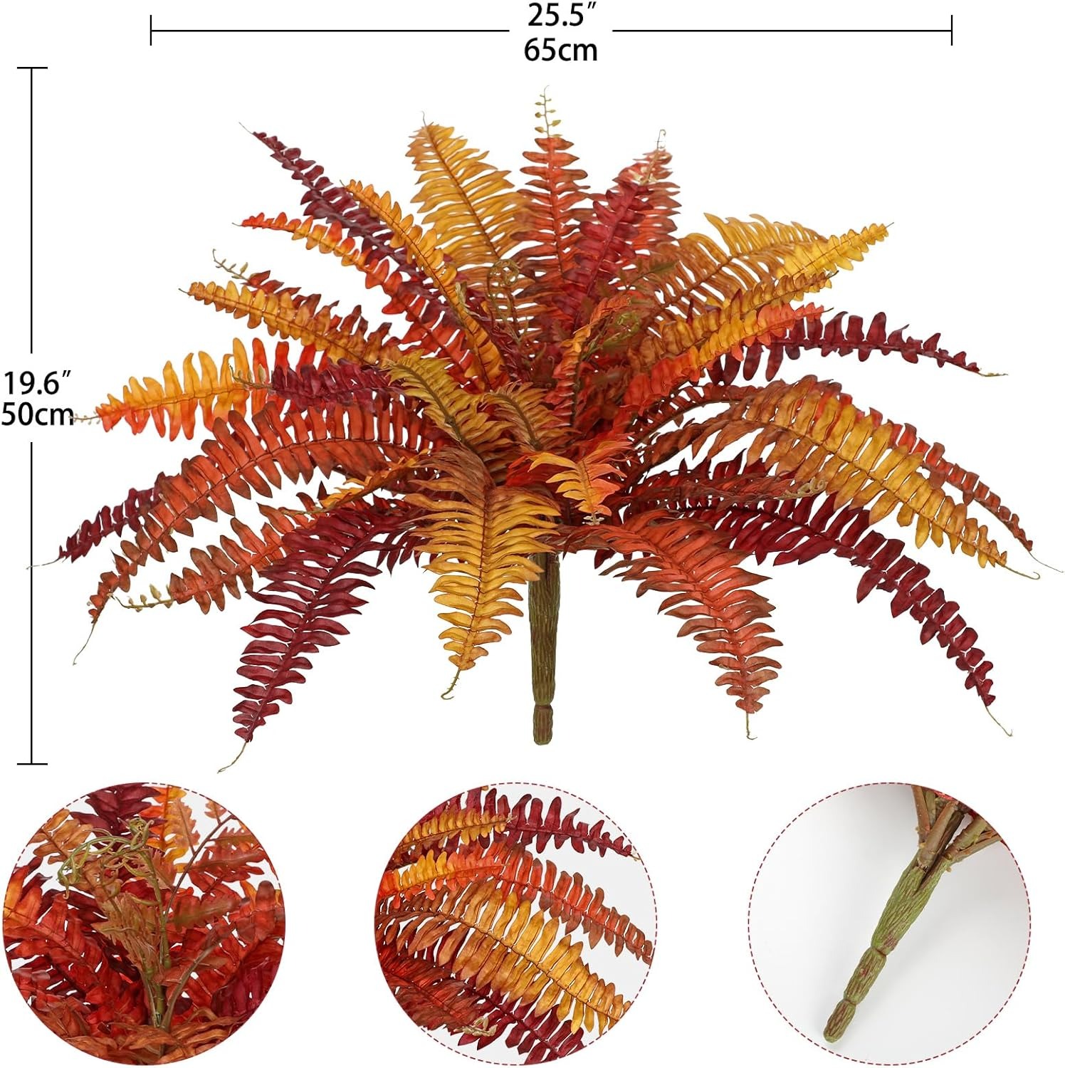 🍂$9.99 Today Only--UV Resistant Lifelike Autumn-colored Artificial Boston Fern🍁