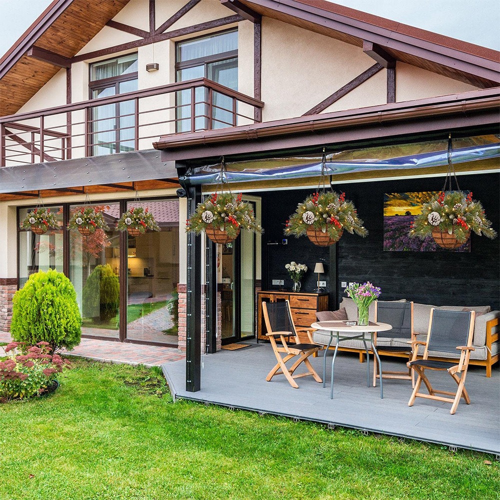 🎄Christmas Promotion 50% OFF🔥Pre-Lit Artificial Christmas Hanging Basket