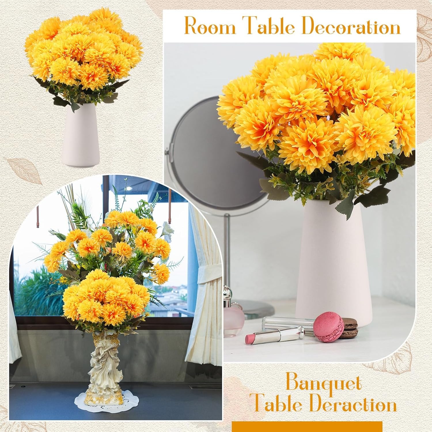 💥2025 Fall Hot Sale🌼- Artificial Outdoor Sunset Mums Flowers