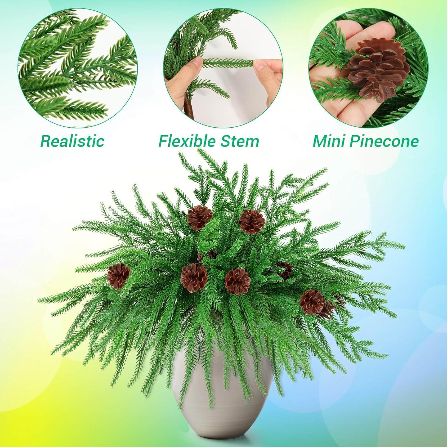 🔥The Best Holiday Greenery - Realistic Norfolk Pine Stems