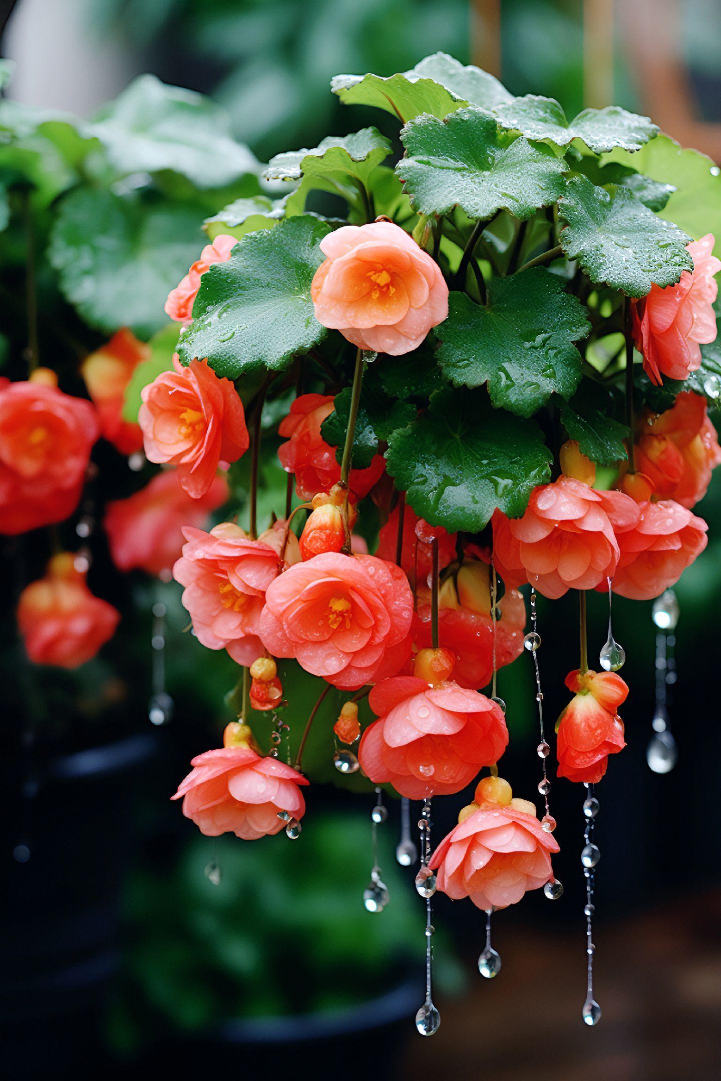 Weeping Begonia – A Cascading Floral Beauty 🌸✨