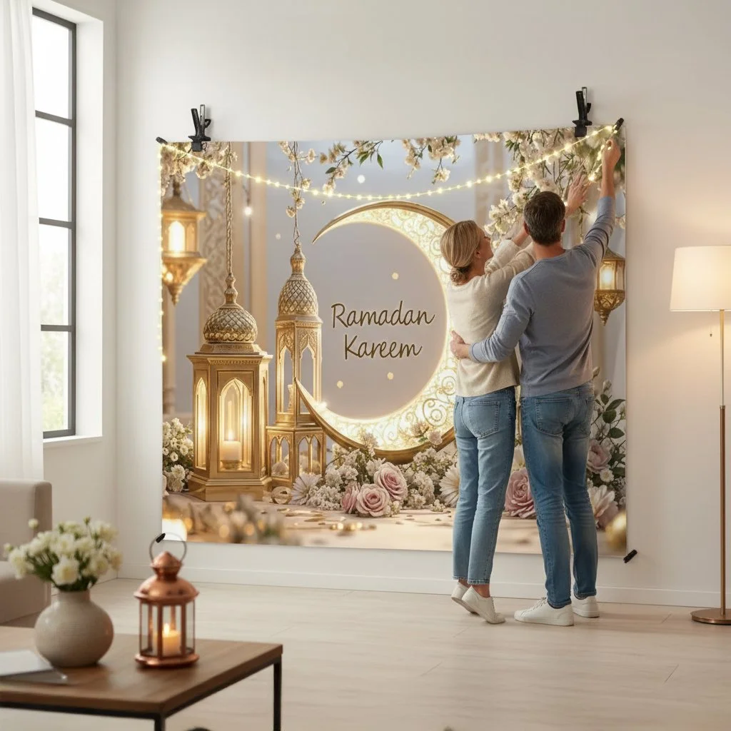 👉 Veľká nástenná dekorácia s motívom „Ramadan Karim“ a Eid