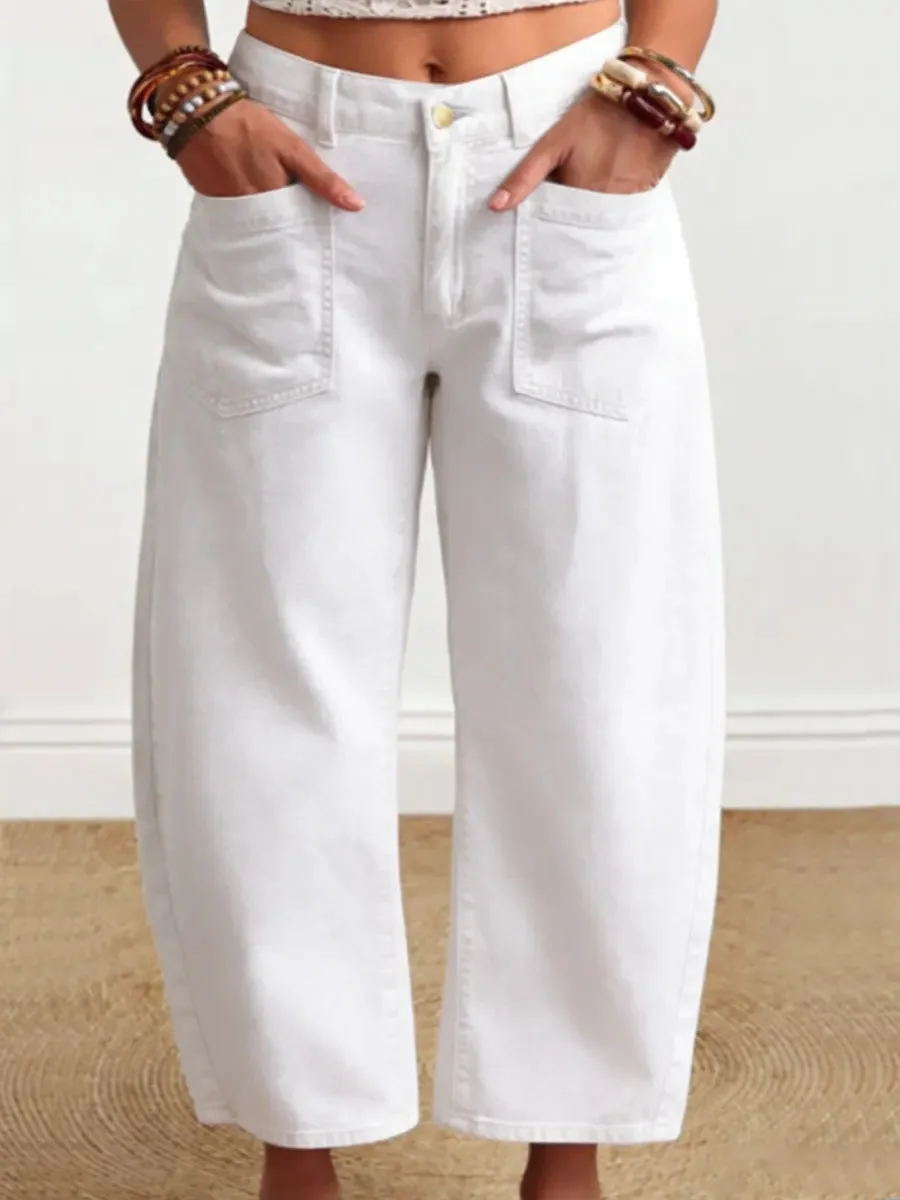 Dámske voľné a moderné bavlnené nohavice