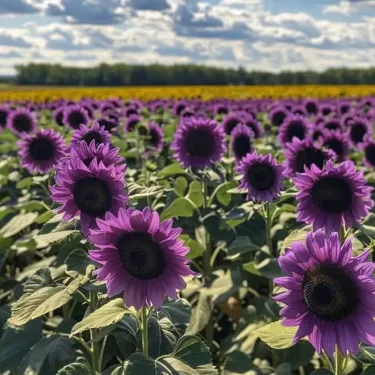 💜 Slnečnica – vzácna záhradná rastlina – Semená fialovej slnečnice