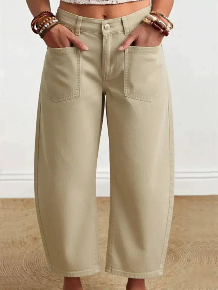 Dámske voľné a moderné bavlnené nohavice