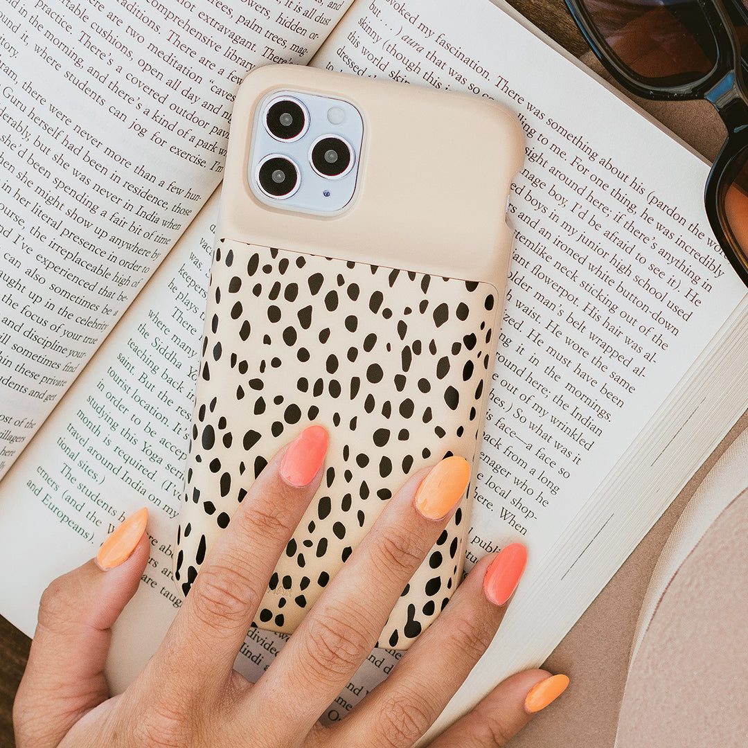 Spotted Cheetah iPhone Charging Case