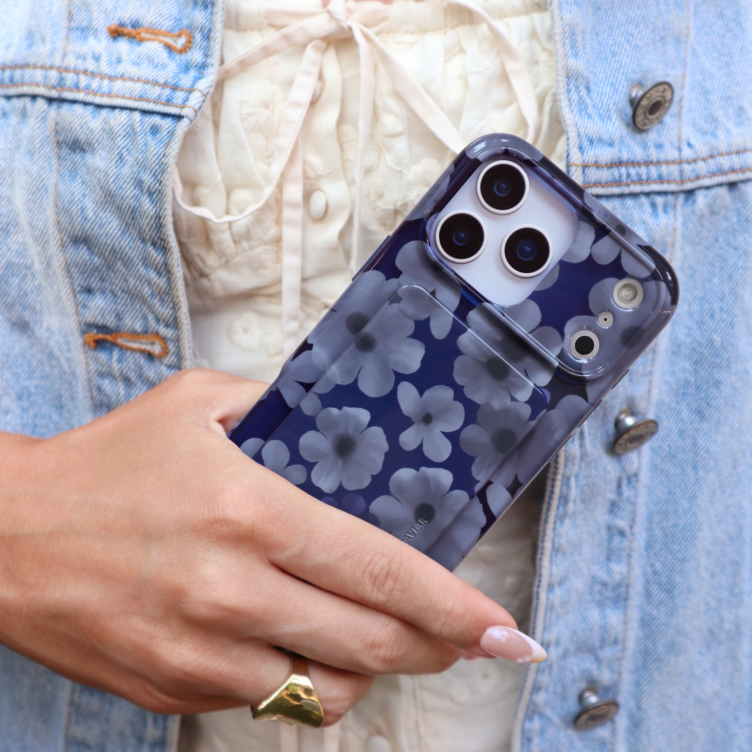 Midnight Blossom MagSafe Wallet