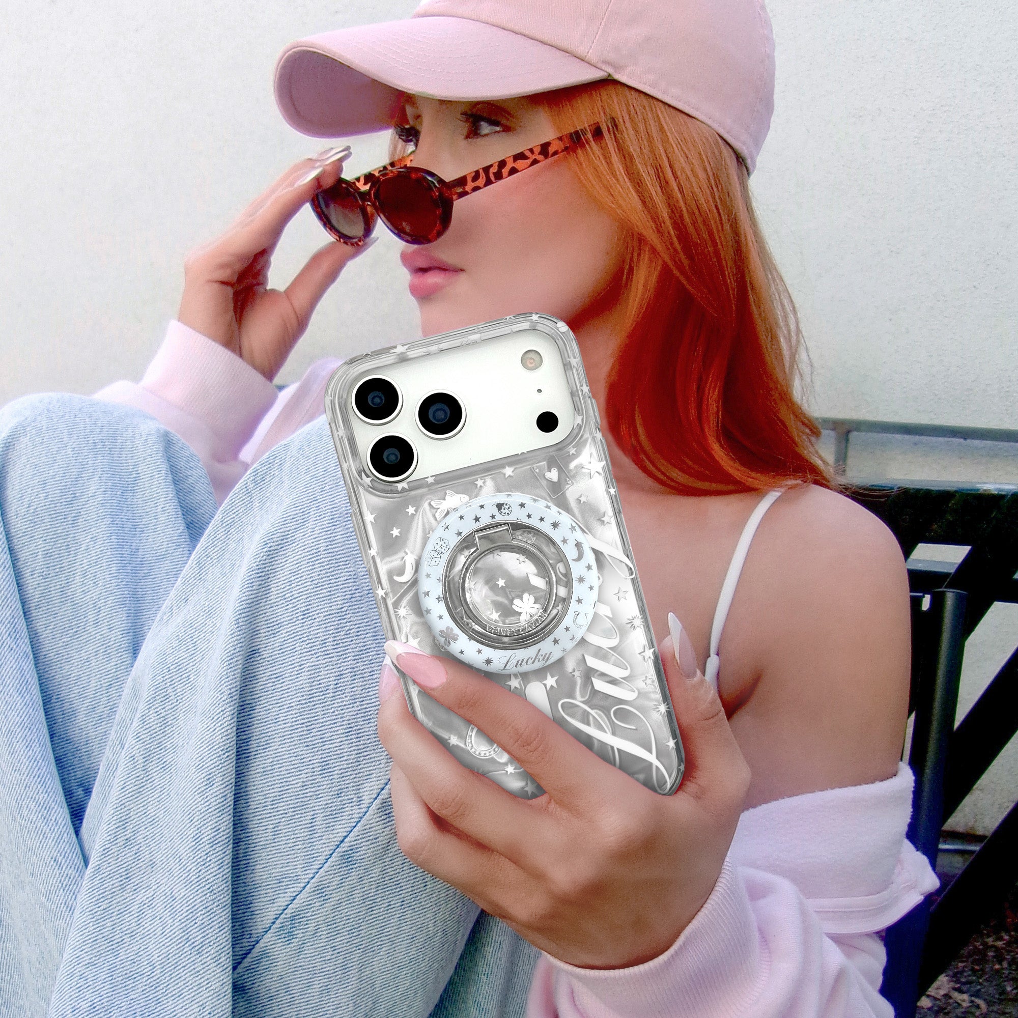 Lucky Girl Holo MagSafe Grip Ring