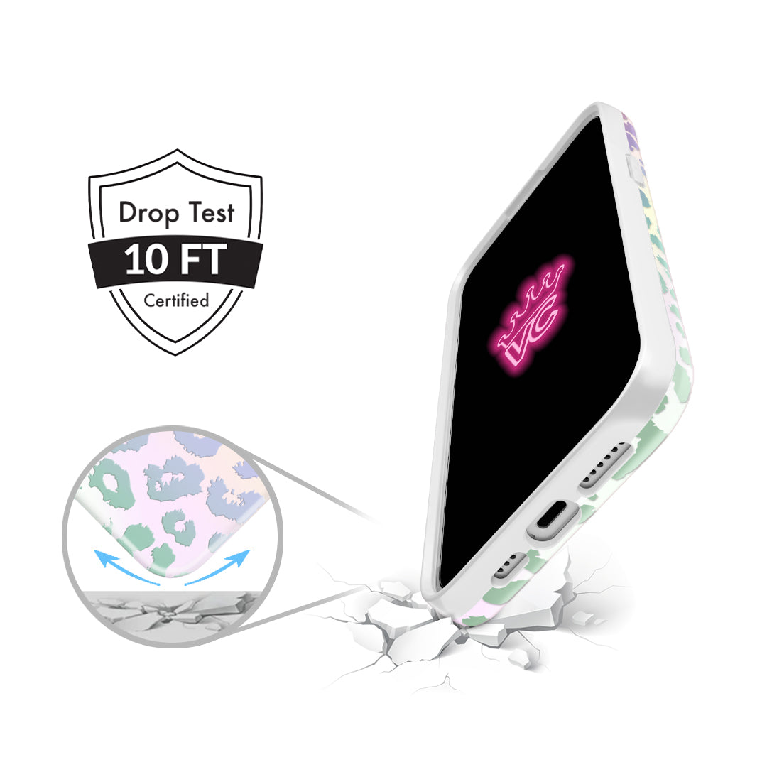 White Opal Leopard iPhone Case