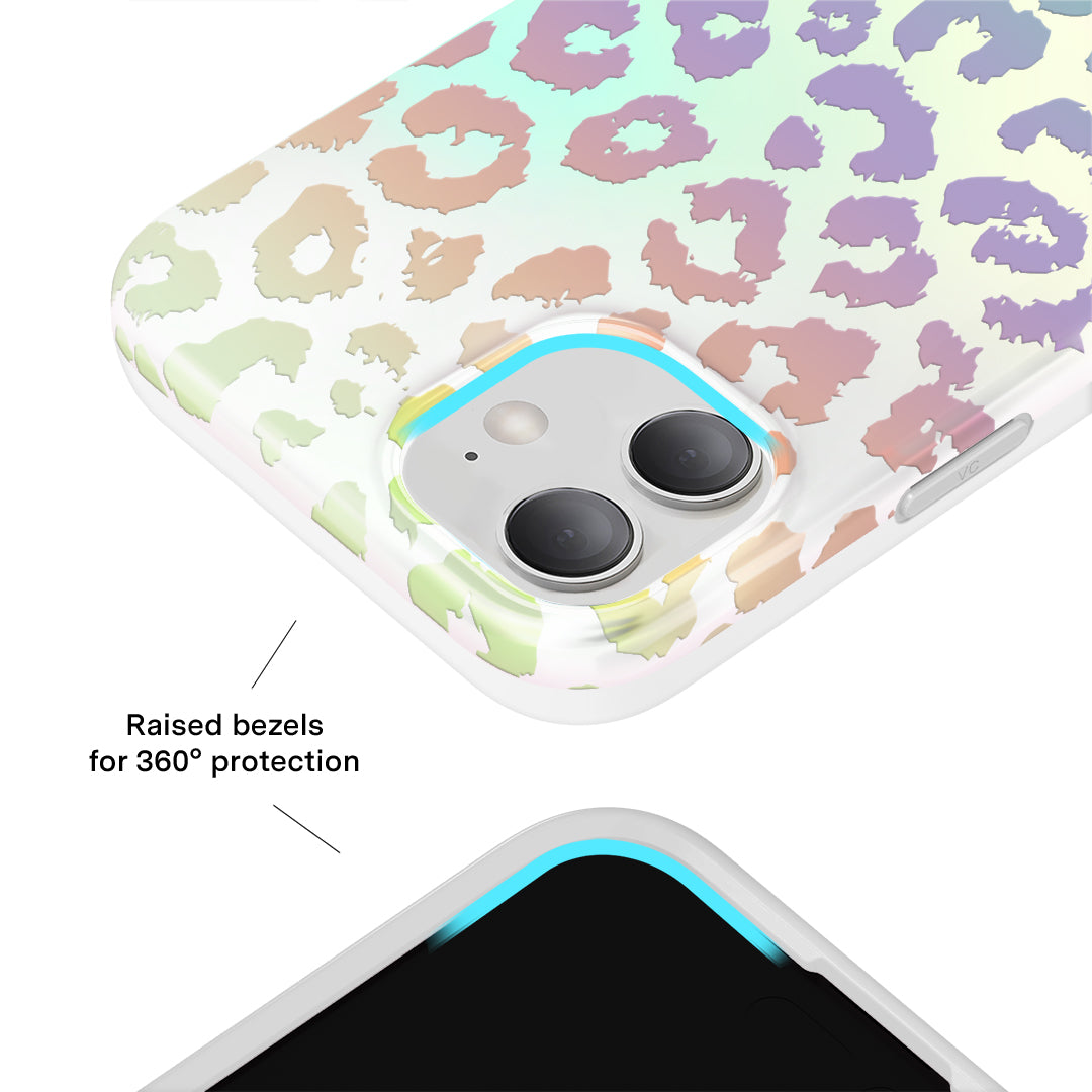 White Opal Leopard iPhone Case