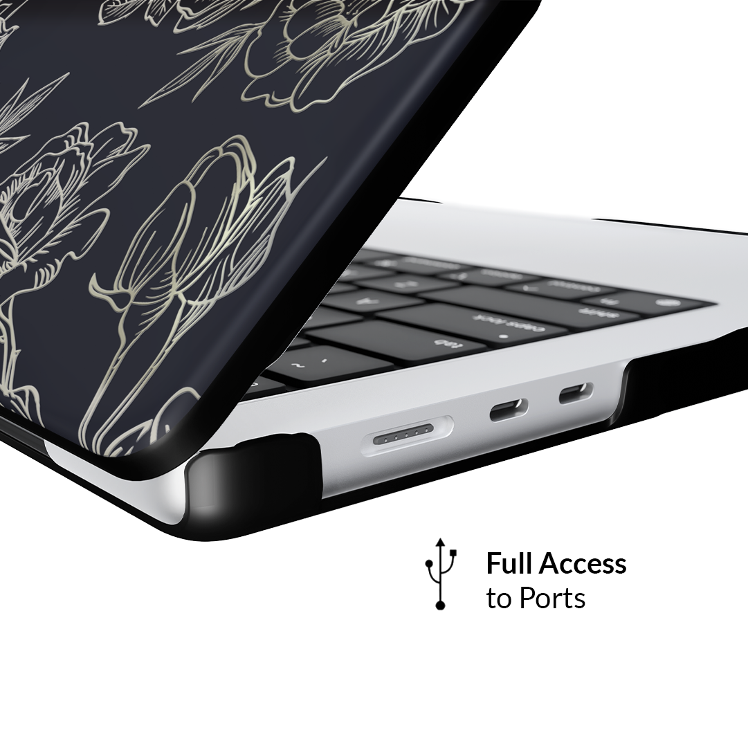 Floral Rose Gold MacBook Case