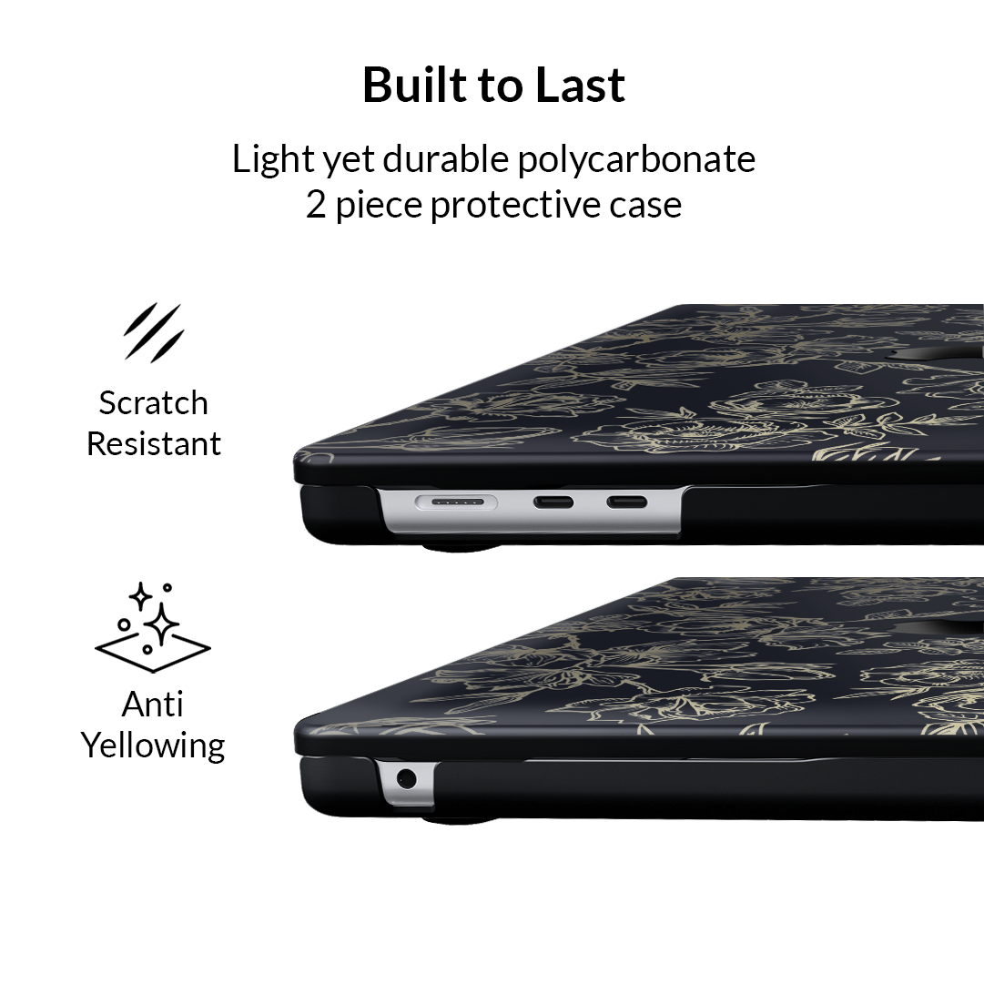 Floral Rose Gold MacBook Case