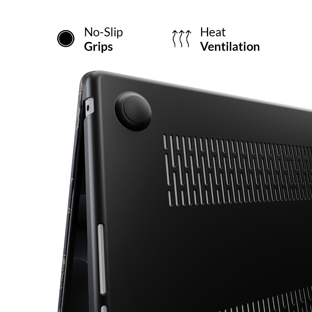 Floral Rose Gold MacBook Case