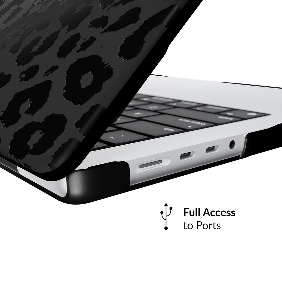 Black Leopard MacBook Case