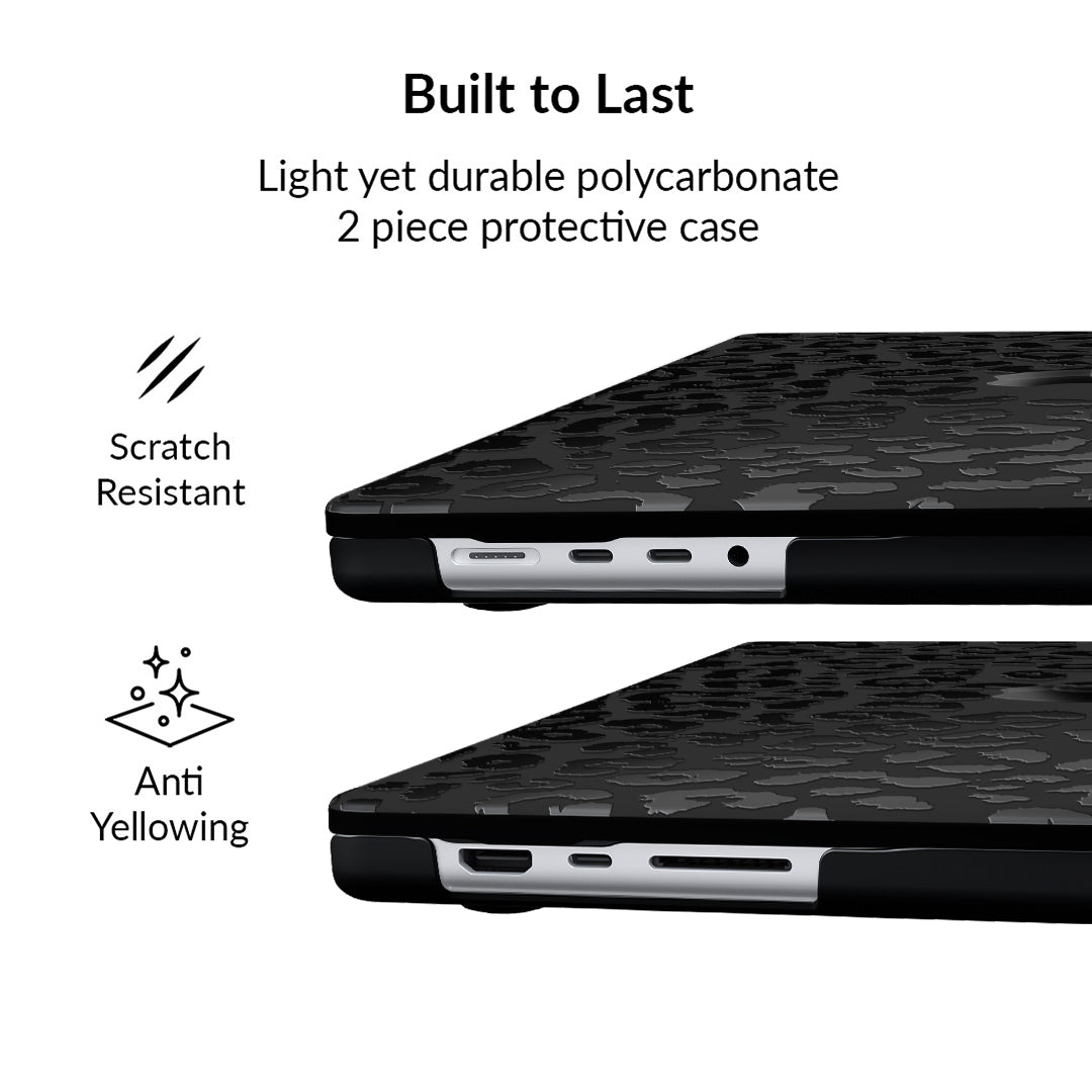 Black Leopard MacBook Case