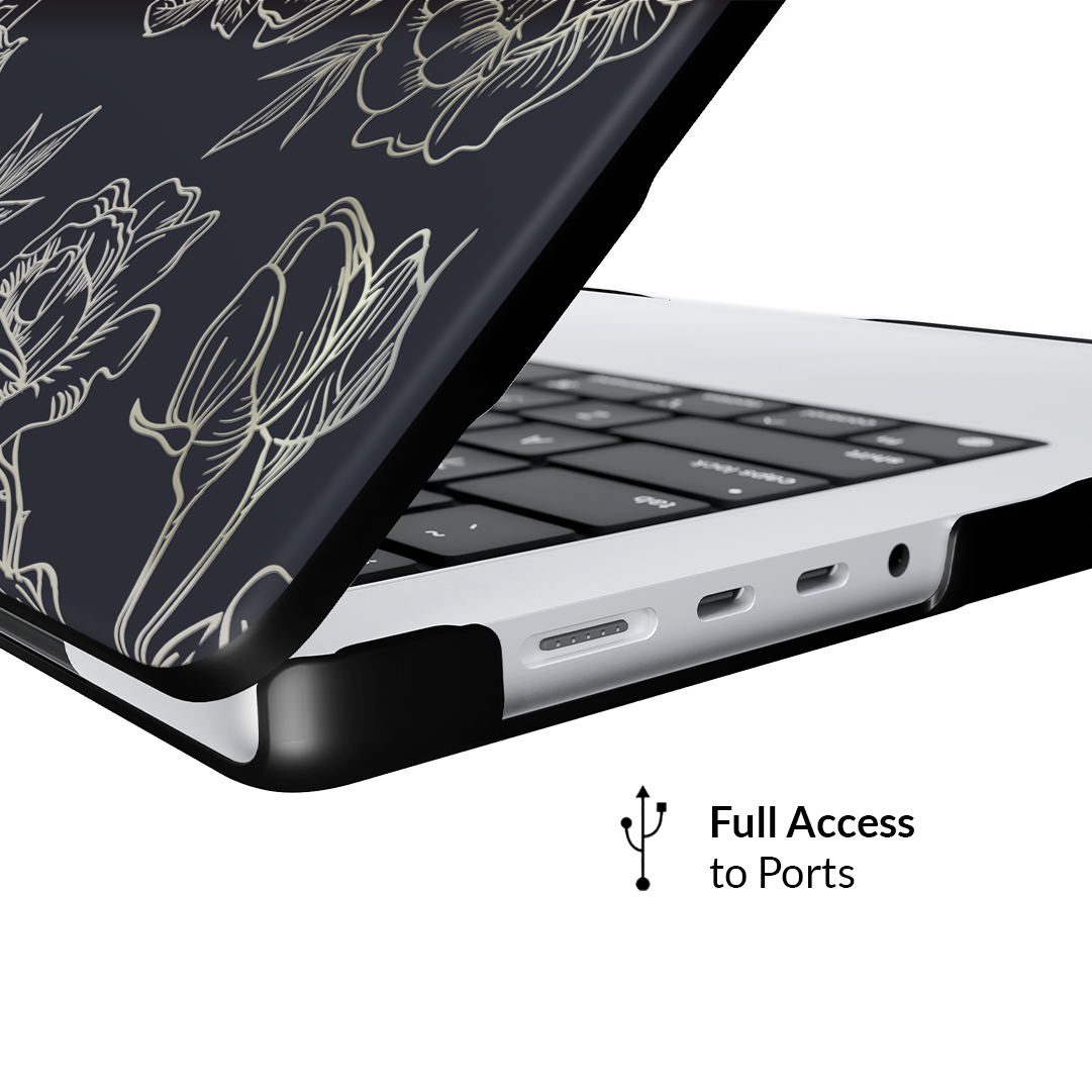 Floral Rose Gold MacBook Case