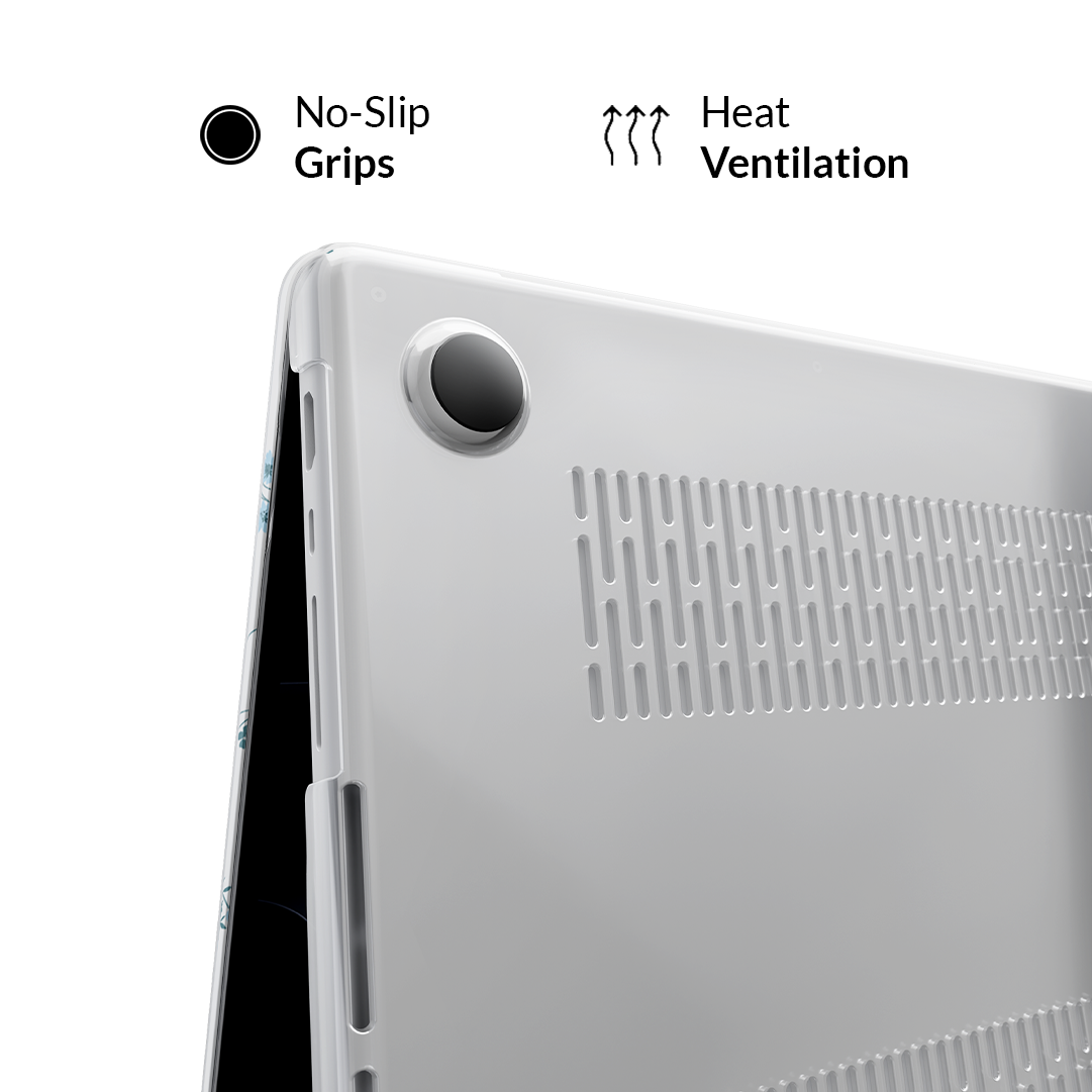 French Blue Floral MacBook Case