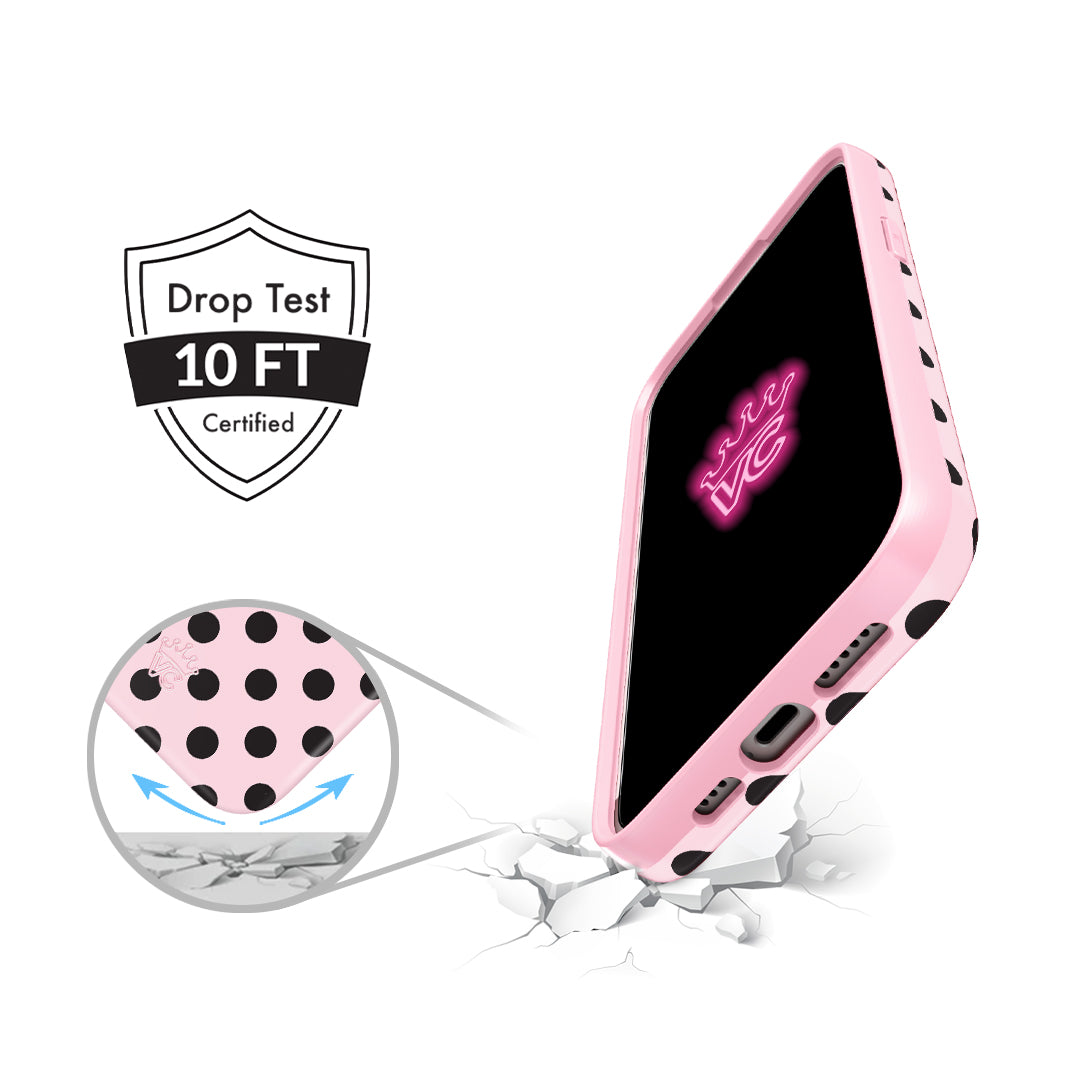Princess Pink Polka Dot iPhone Case