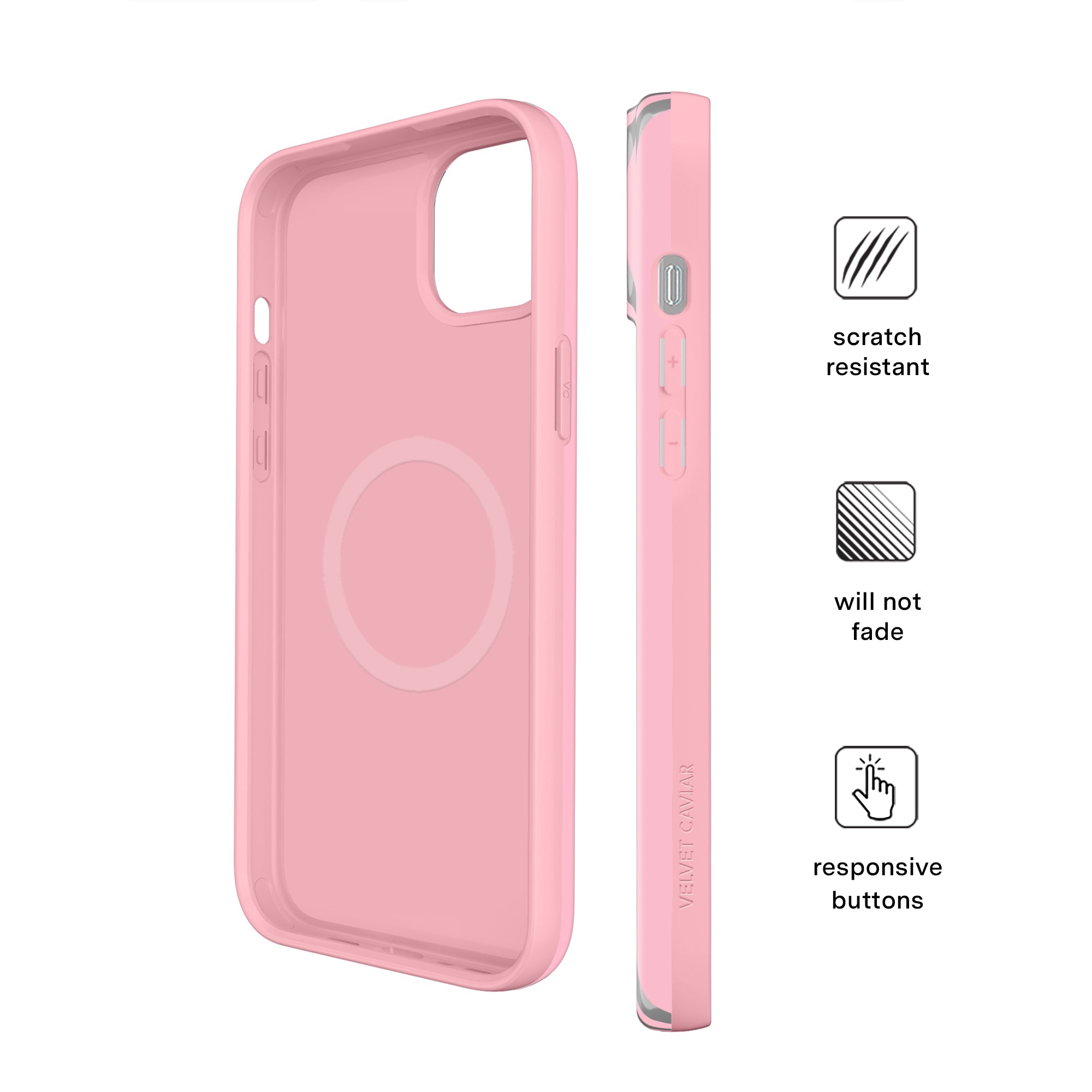 Pink Chrome Stripes iPhone Case