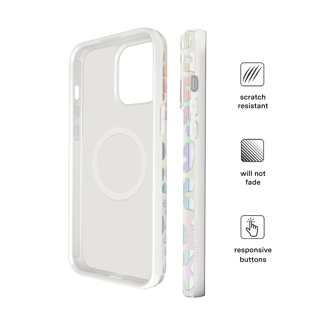 White Opal Leopard iPhone Case