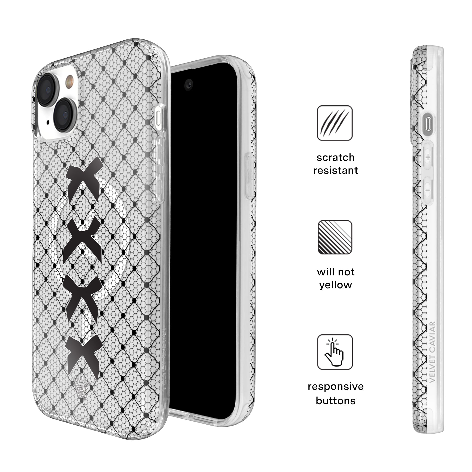 Lacy Black Bows iPhone Case