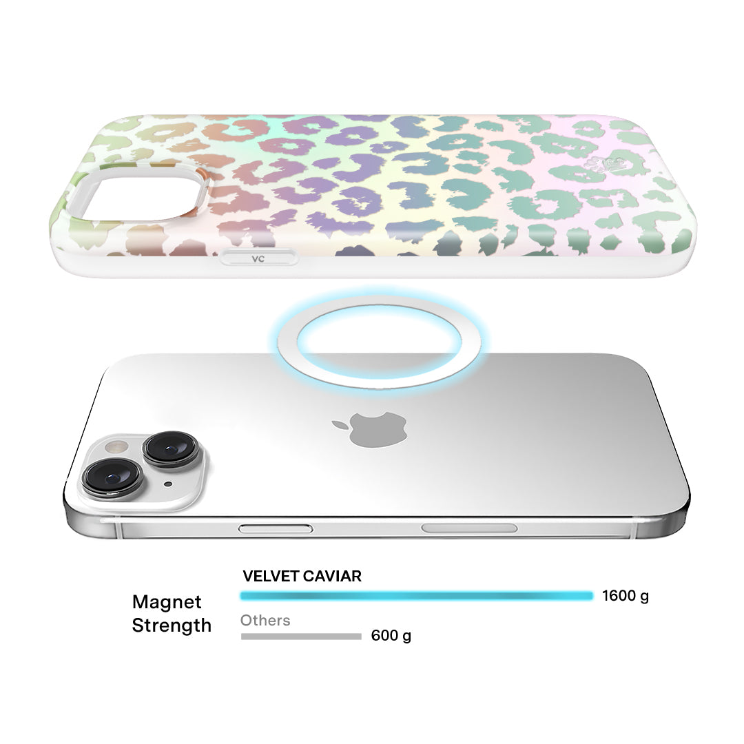 White Opal Leopard iPhone Case