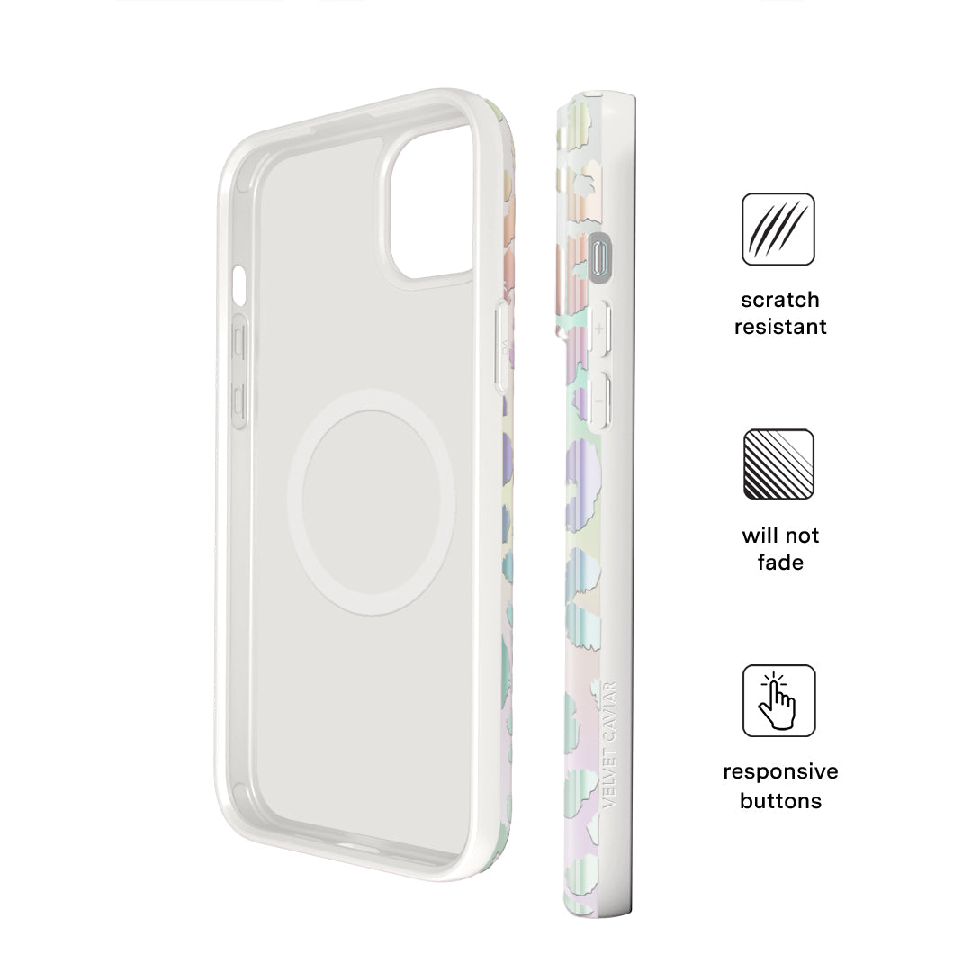 White Opal Leopard iPhone Case