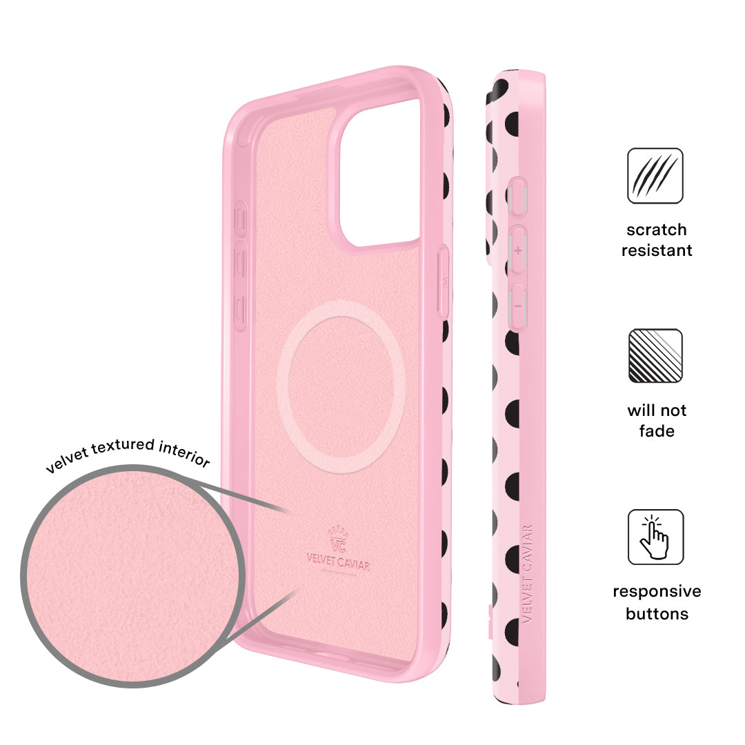 Princess Pink Polka Dot iPhone Case