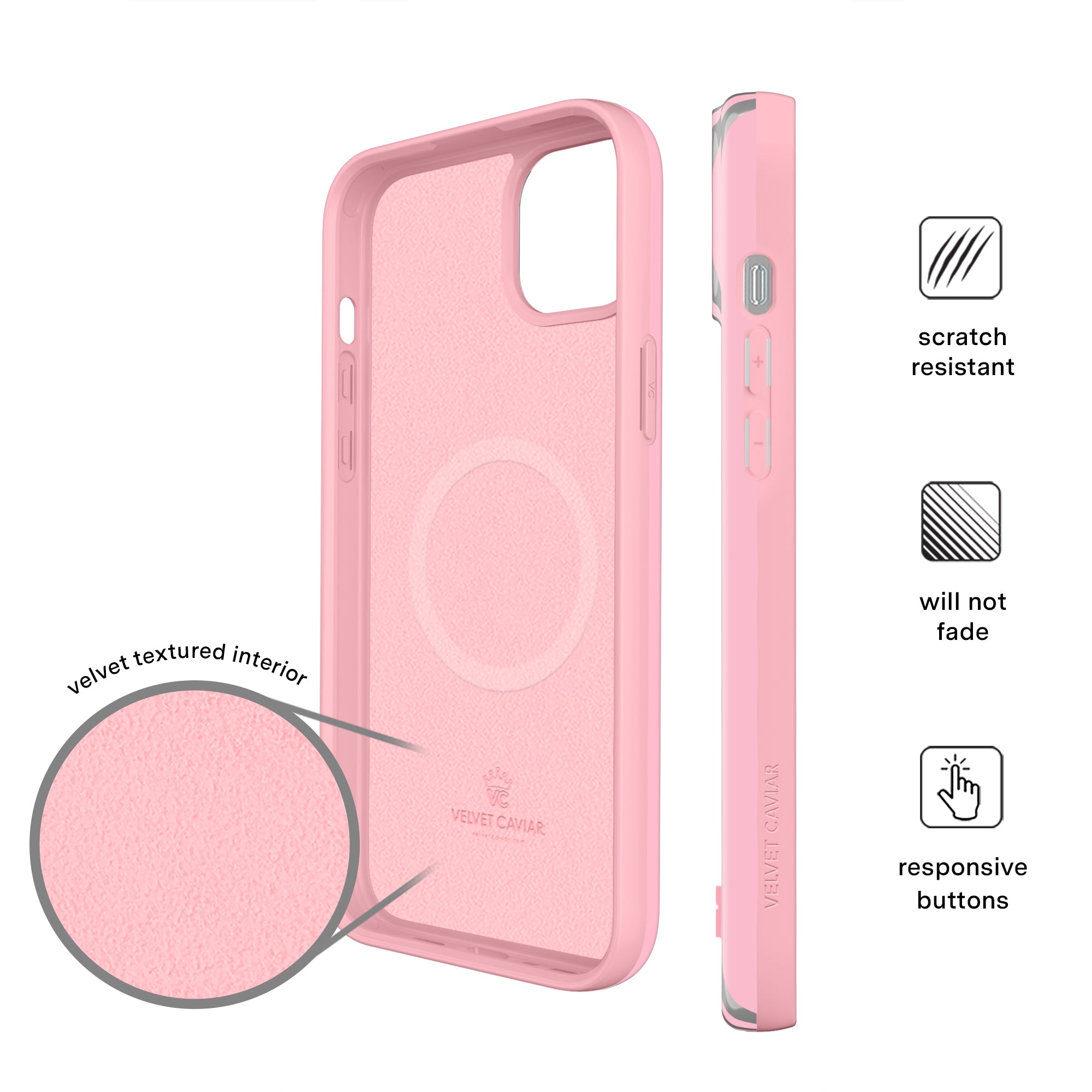 Pink Chrome Stripes iPhone Case