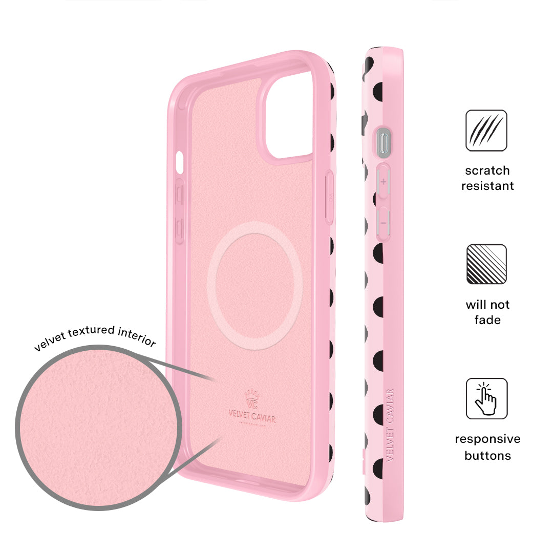 Princess Pink Polka Dot iPhone Case