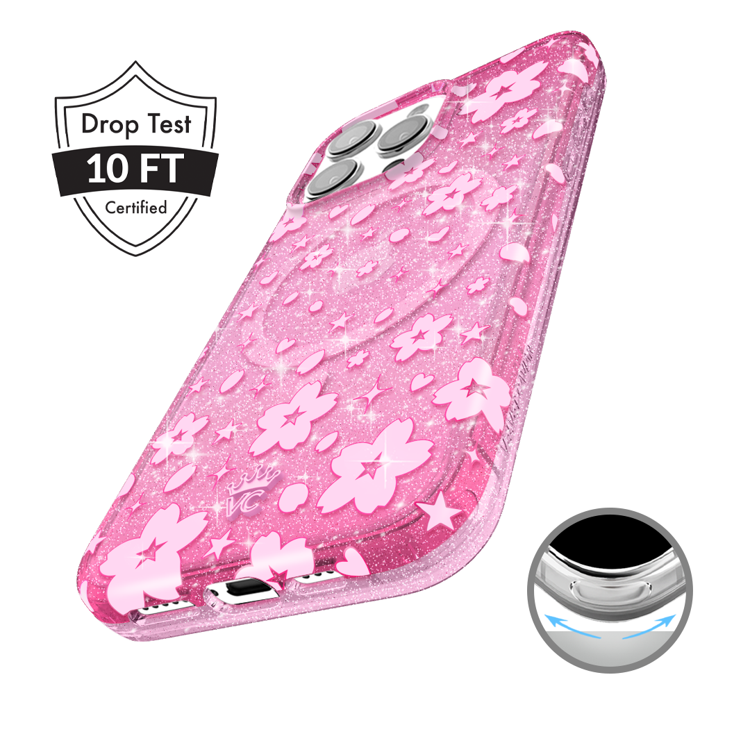 Cherry Blossom Glitter iPhone Case