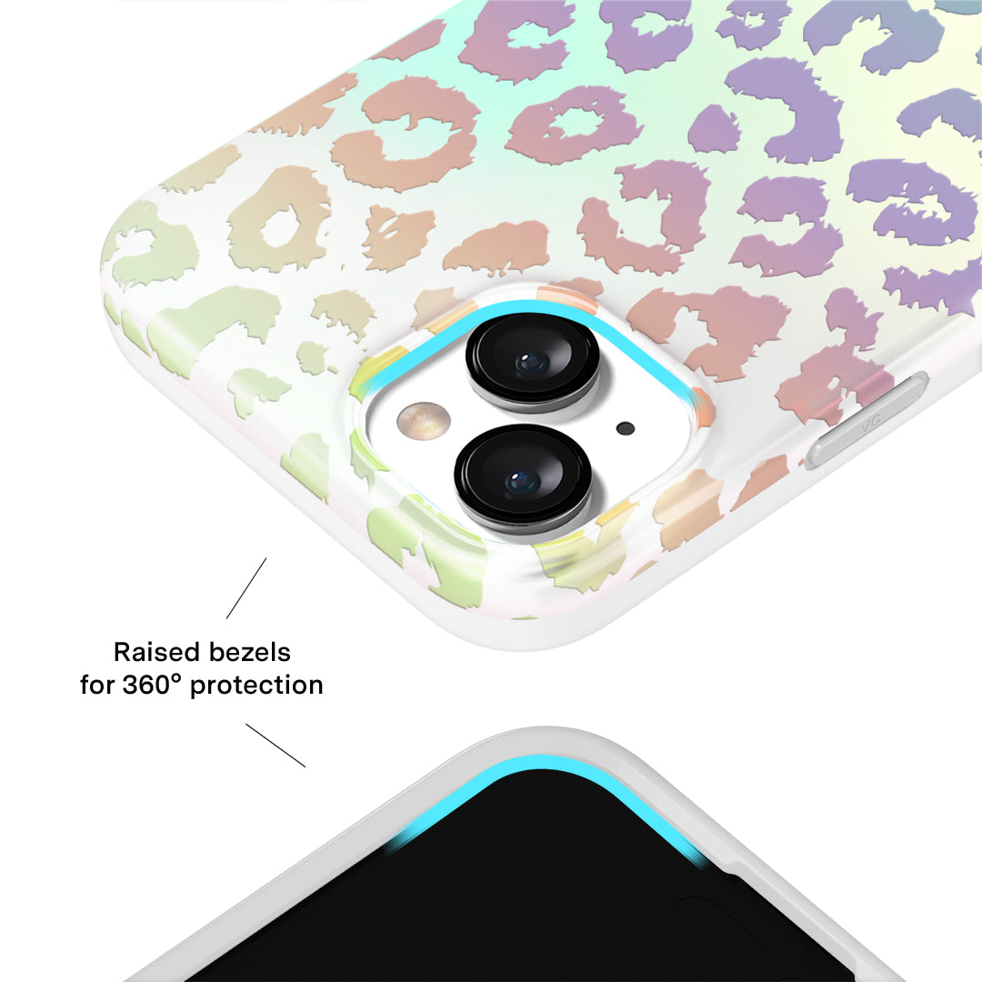 White Opal Leopard iPhone Case