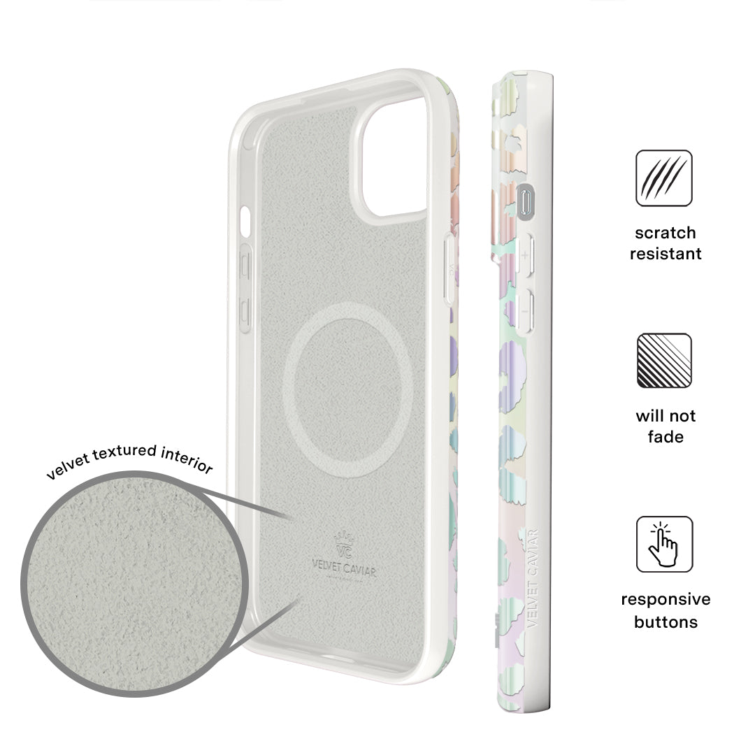 White Opal Leopard iPhone Case