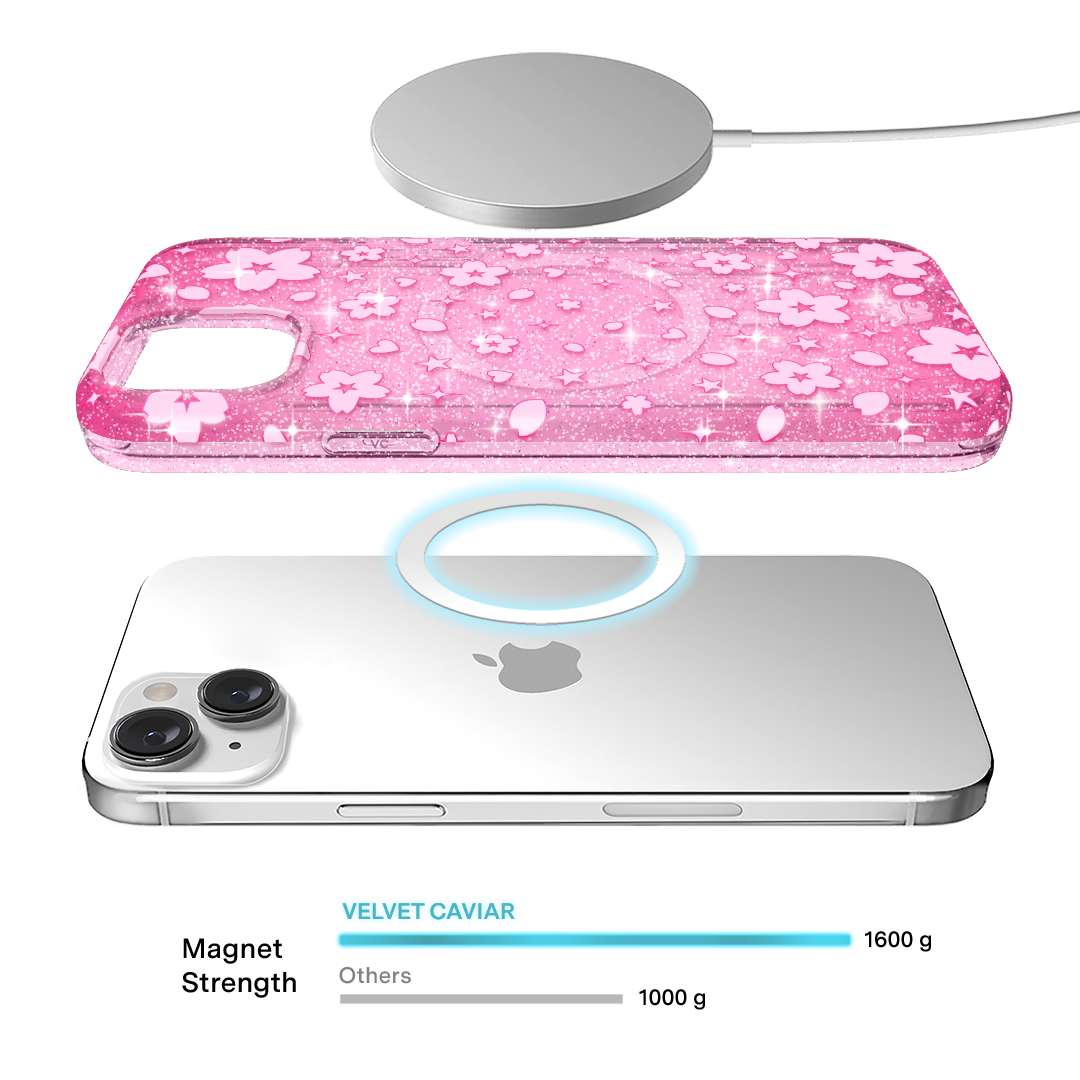Cherry Blossom Glitter iPhone Case