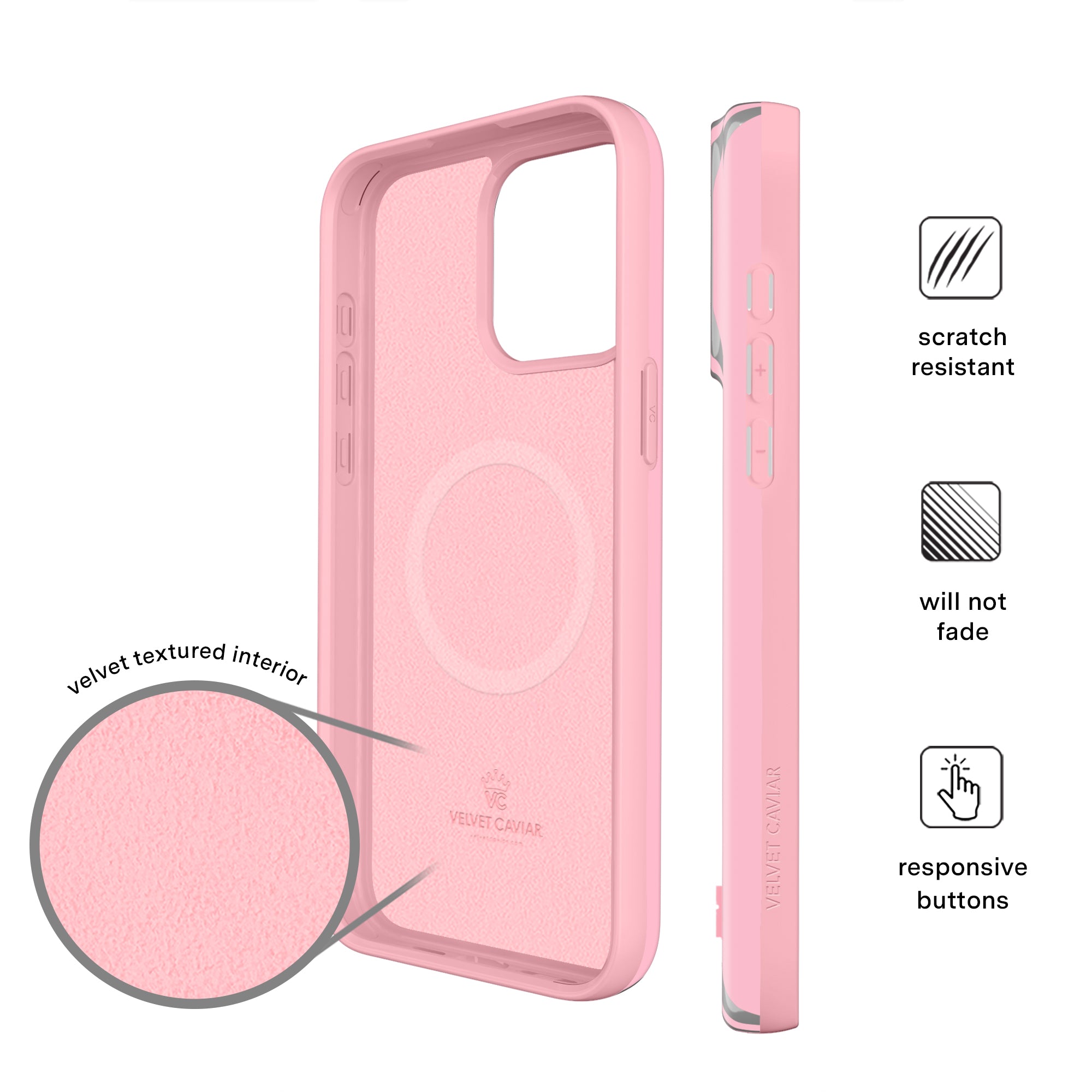 Pink Chrome Stripes iPhone Case