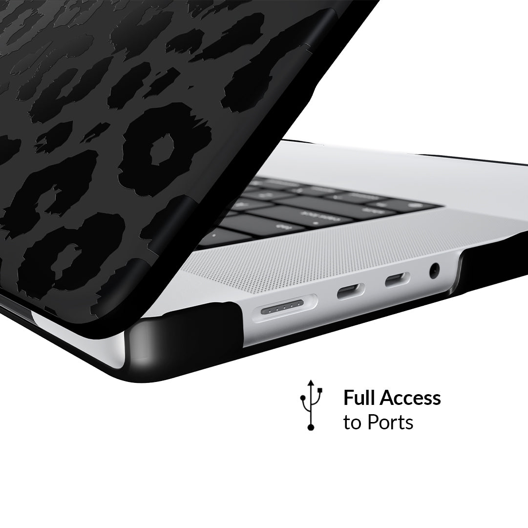 Black Leopard MacBook Case