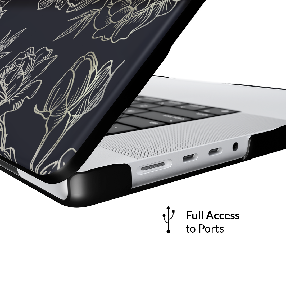 Floral Rose Gold MacBook Case