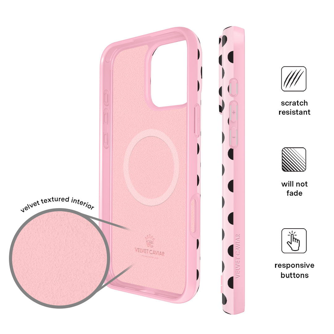 Princess Pink Polka Dot iPhone Case