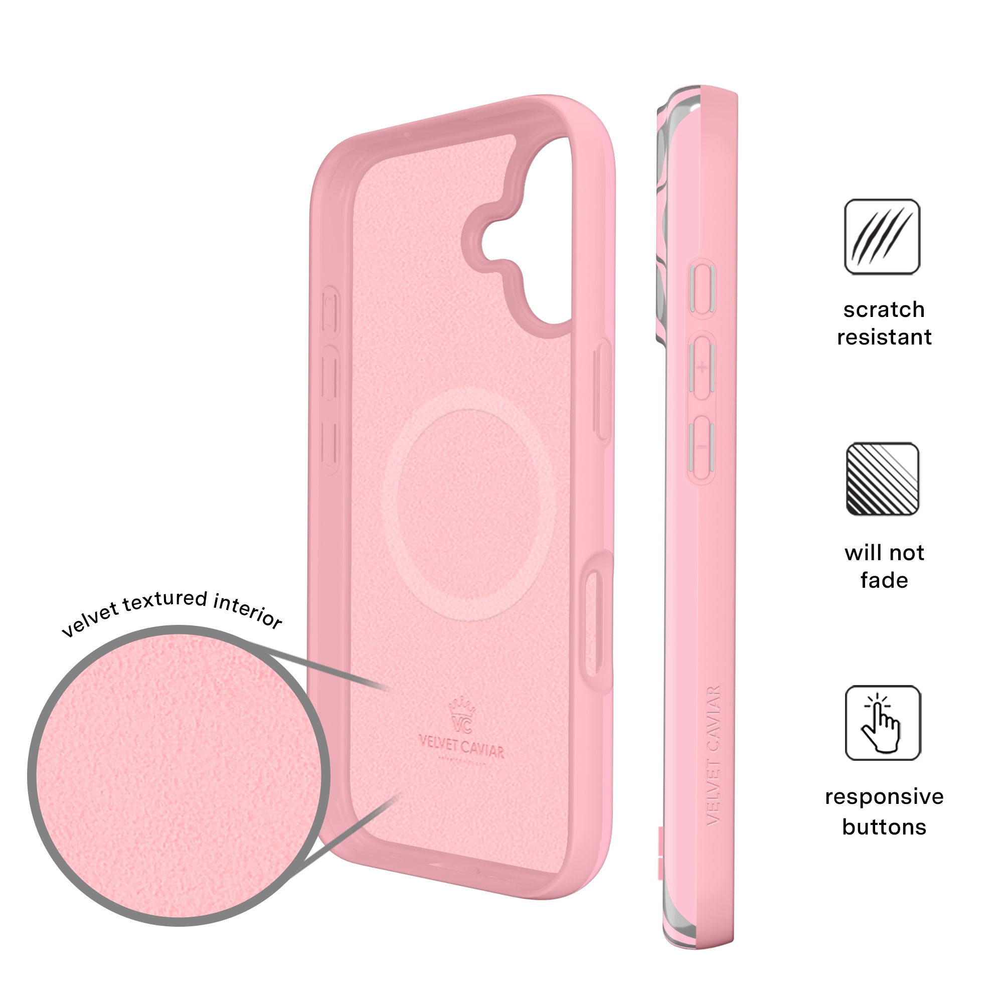 Pink Chrome Stripes iPhone Case