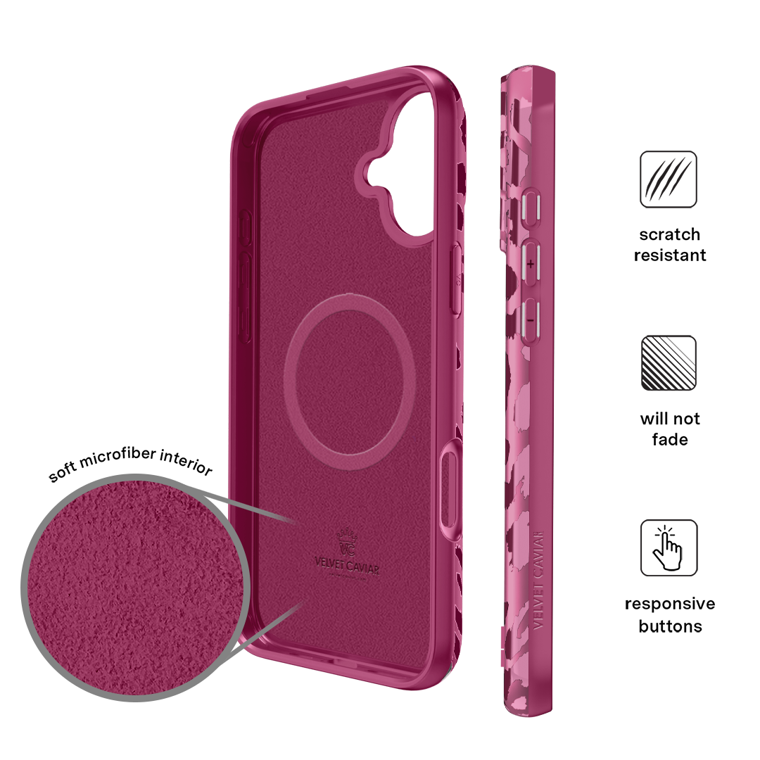 Pink Ruby Leopard iPhone Case