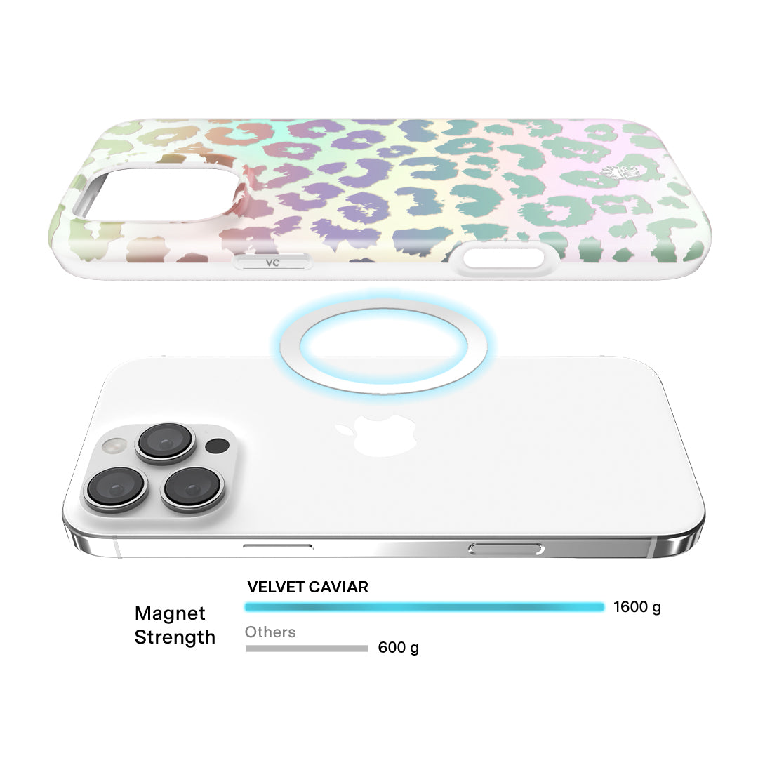 White Opal Leopard iPhone Case