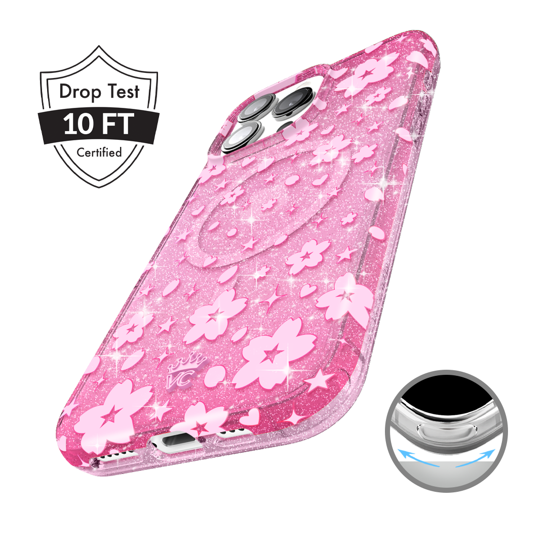 Cherry Blossom Glitter iPhone Case