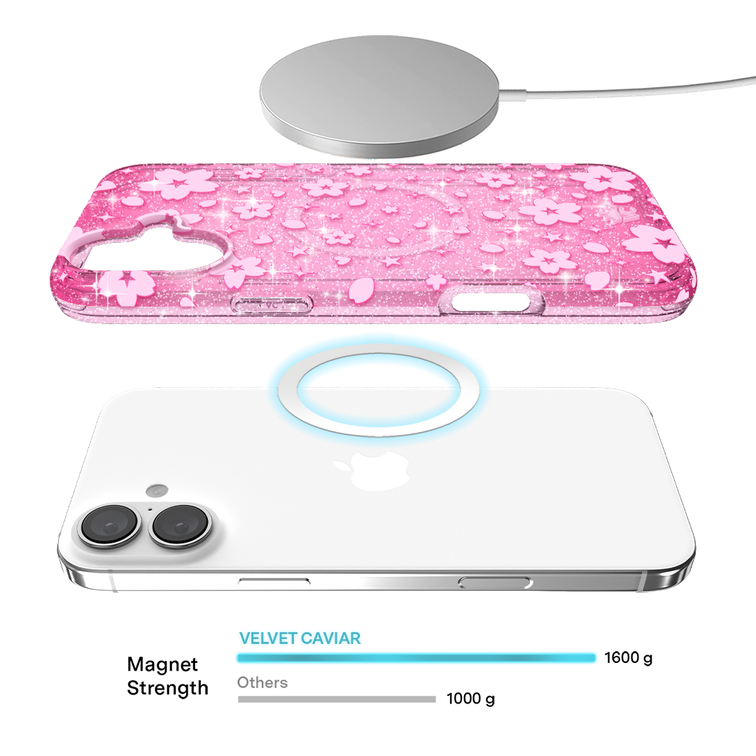 Cherry Blossom Glitter iPhone Case