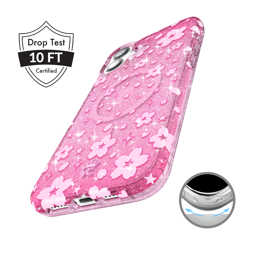Cherry Blossom Glitter iPhone Case