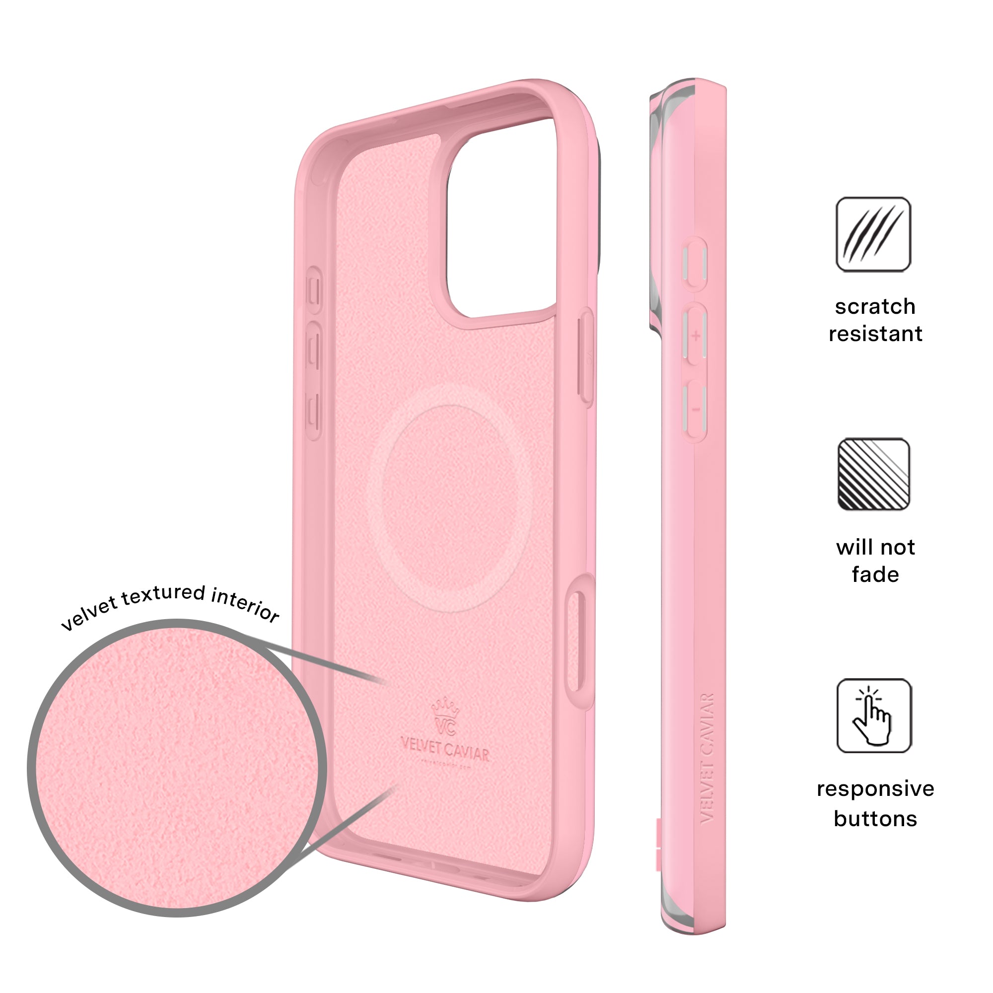 Pink Chrome Stripes iPhone Case